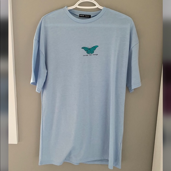 Blue cozy oversized Tee - Picture 1 of 4